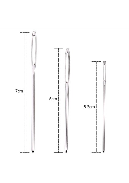 45 Adet Künt Iğneler Paslanmaz Çelik Büyük Göz Iplik Örgü Iğneleri Dikiş Iğneleri 3 Boyut (Yurt Dışından) indirimleri