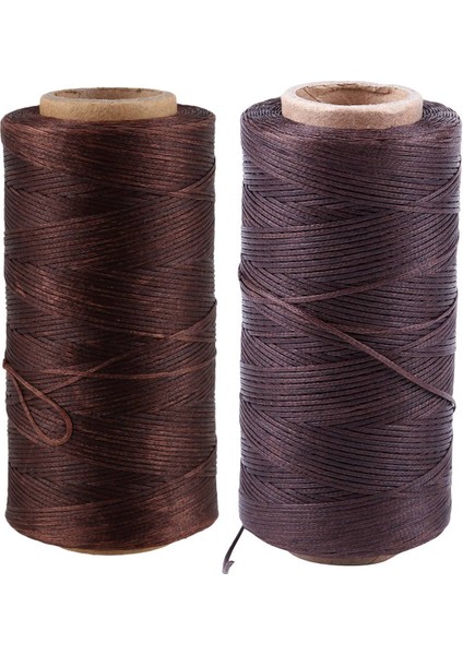 2pcs 260M 150D 1mm Deri Dikiş Mumlu Balmumu Iplik El Iğne Kablosu Zanaat Diy Yeni Açık Kahverengi ve Koyu Kahverengi (Yurt Dışından)