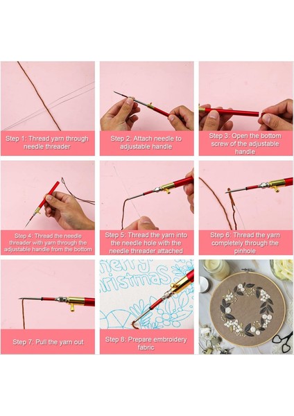 13 Adet Yumruk Iğne Kitleri Ayarlanabilir Yumruk Iğne Aleti Nakış Iğneleri Set Dikiş Sanatı Iğneleri Yetişkinler Için Yeni Başlayan Diş Ipi (Yurt Dışından) fiyatları