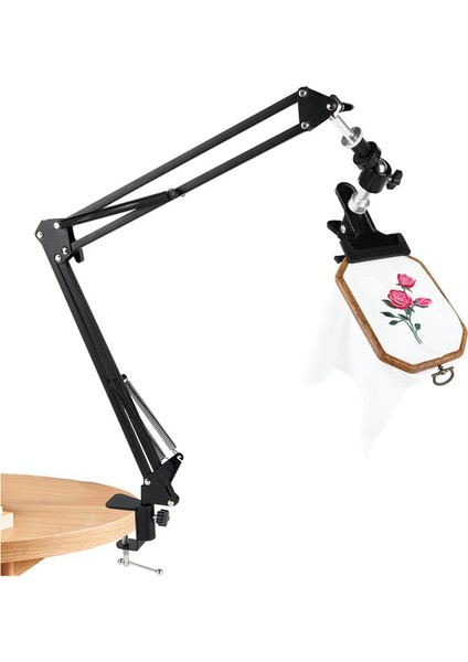 Nakış Çember Çapraz Saplama Stand 360 Hoop Spin Düğmesi ile Ayarlanabilir Metal Dönmüş Nakış Çember Tutucu (Yurt Dışından)