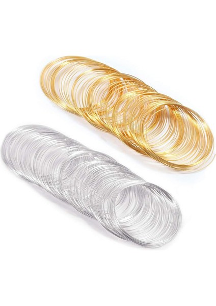 200 Troops Bellek Teli Bilezik Yapmak Altın Gümüş Tonu Takı Tel Bellek Boncuk Teli Mücevher Yapımı (Yurt Dışından)