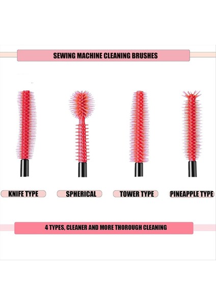 20 Pcs Cryn Gözleşme Makinesi Temizleme Fırçaları Yeniden Kullanılabilir Silikon Yoğun Kıl Temizleme Fırçaları Dikiş Makinesi Için (Yurt Dışından) fiyatları