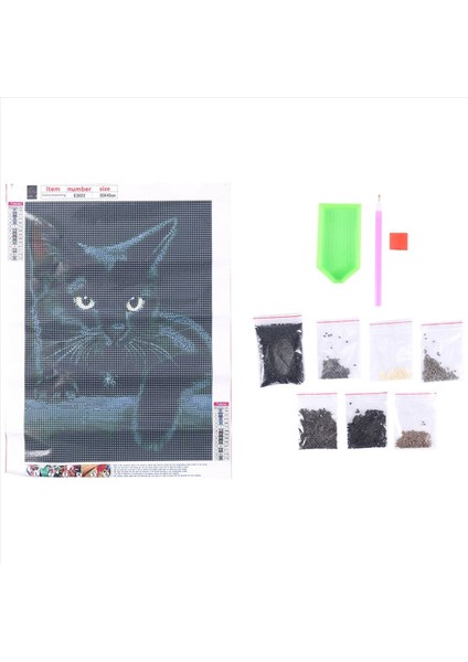 Hayvan Siyah Kedi Elmas Boya Yuvarlak Elmas Nakış Sanatı Elmas Diy El Işçiliği Sevimli Evcil Hayvan Bulmaca (Yurt Dışından) fiyatları