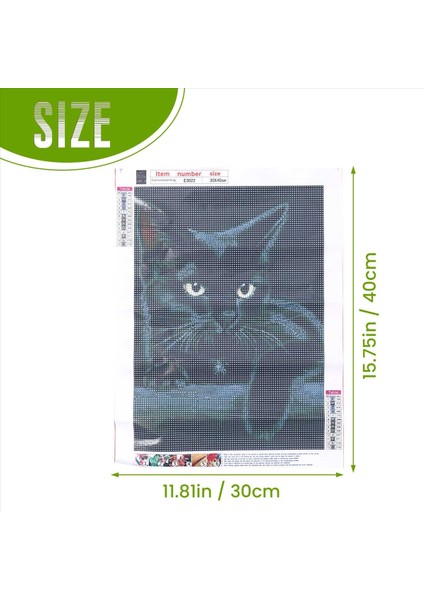 Hayvan Siyah Kedi Elmas Boya Yuvarlak Elmas Nakış Sanatı Elmas Diy El Işçiliği Sevimli Evcil Hayvan Bulmaca (Yurt Dışından) fırsatları