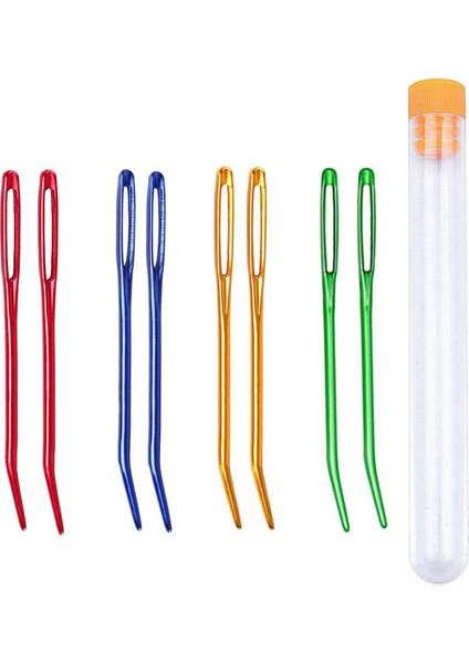 8pcs Iplik Iğnesi Dokuma Iğne Goblen Iğnesi Tığ Işi Için Bükülmüş Iğneler Tığ Işi Için Büyük Gözleme Iğneleri (Yurt Dışından)