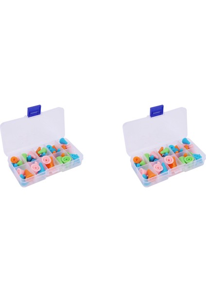 80 Adet Çok Renkli Iğne Nokta Tıpaları Iğne Noktası Koruyucular Iğneler Kutu ile Örgü Aksesuarları 2 Boyutta (Yurt Dışından)