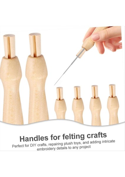 16PCS Poking Eğlenceli Aracı Keçe Iğneleri Kulplar Keçe Sapları Iğne Keçeleştirme Sapı Seti Zımba Deliği Ahşap Bileşeni (Yurt Dışından) fiyatları
