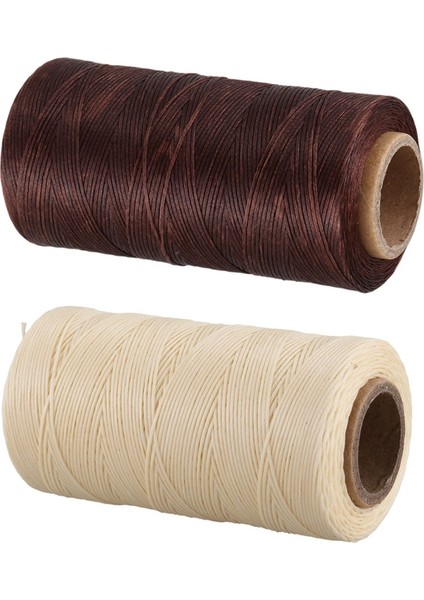 2x 260M 150D 1mm Deri Dikiş Mumlu Balmumu Iplik El Iğne Kablo Zanaat Dıy Yeni Renk Krem Renkli ve Açık Kahverengi (Yurt Dışından) fiyatları