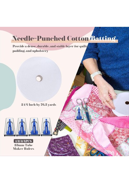 3 Rulo 75/150/230/300 Yarda Pamuk Karışımı Quiltsneedle Için Bir Rulo Üzerinde Vuruş Halı Çanta Örgülü Pamuk Vuruşlu Pamuk Vuruş (Yurt Dışından) modelleri