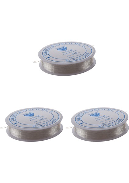 3 Adet 20 Metre Kristal Keskin Boncuklu Diş Kablosu Kablo Teli Mücevherat Yapma Kolyeler Bilezikler 0 5 mm (Yurt Dışından)