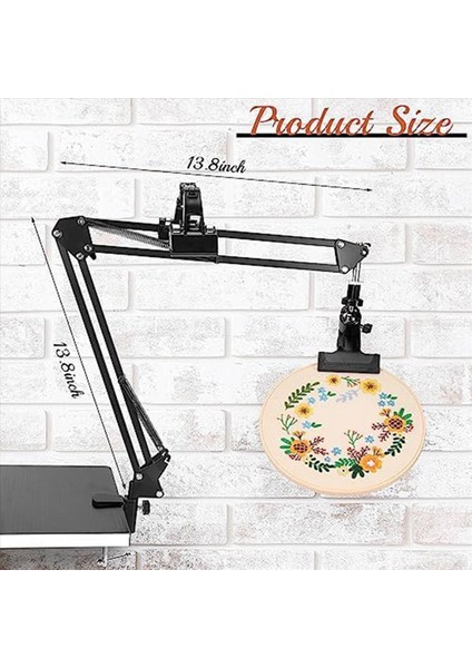 2x Nakış Çember Tutucu Talimat Tutucu ile Ayarlanabilir Nakış Çember Tutucu Çapraz Stitchand Nakış Projeleri (Yurt Dışından) fırsatları