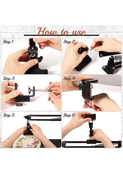 2x Nakış Çember Tutucu Talimat Tutucu ile Ayarlanabilir Nakış Çember Tutucu Çapraz Stitchand Nakış Projeleri (Yurt Dışından) indirimleri
