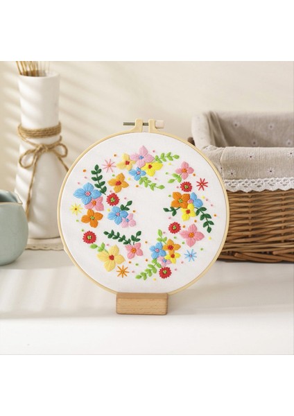 4 Set Dıy Nakış Kiti Yeni Başlayanlar Için Yetişkinler El Nakış Kiti Çiçek Çember Renk Dişleri Araçlar Içerir (Yurt Dışından) indirimleri