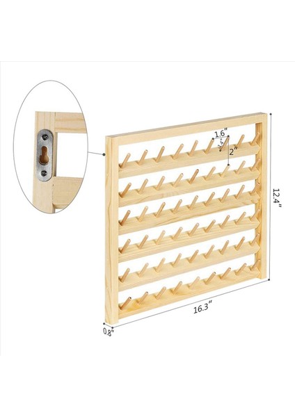 2x 54 Makara Dikiş Iplik Standı Duvar Montajı Dikiş Iplik Standı Kancalı Ahşap Nakış Organizatörü Dikiş Için (Yurt Dışından) fiyatları