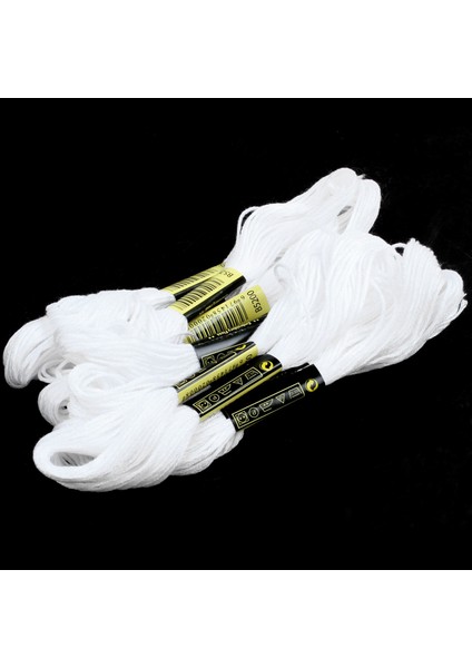 24X Beyaz Çapa Çapraz Iğne Pamuk Nakış Ipliği Diş Ipi Skeins Dikiş Zanaat (Yurt Dışından) fiyatları