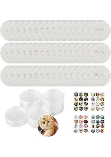 48 Paket 2 Inç Temizlik Düğmesi Pimleri Akrilik Düğme Pin Kendi Düğmelerinizi Yapma Rozeti Maker Dıy Christmascrafts Malzemeleri (Yurt Dışından)