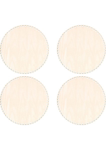 4pcs 30CM Doğal Ahşap Sepet Alt Delikli Dıy Örgü Için Daire Boş Ahşap Taban Tığ Torbası Alt Şekillendirici (Yurt Dışından)