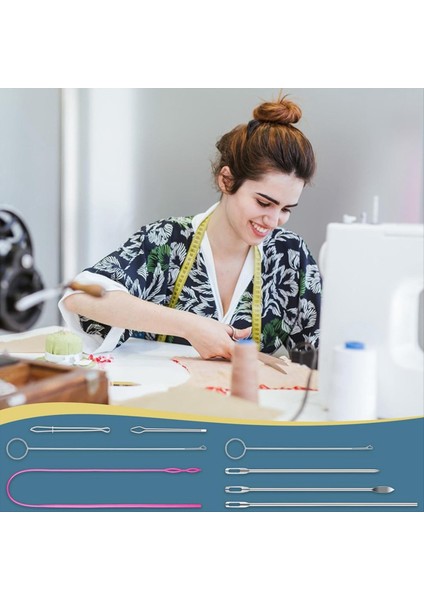 Drawstring Threader Aracı Seti Paslanmaz Çelik Dikiş Döngüsü Turner Kancalar Mandal Esnek Çizme Threader (Yurt Dışından) fiyatları
