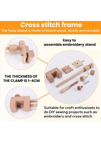 Kelepçeli Nakış Kasnağı Tüm Tablolar Için Ahşap Çerçeve Rafı Fit Çember Çapraz Dikiş Çerçeve Crosstitch Nakış Tutucusu (Yurt Dışından) indirimleri