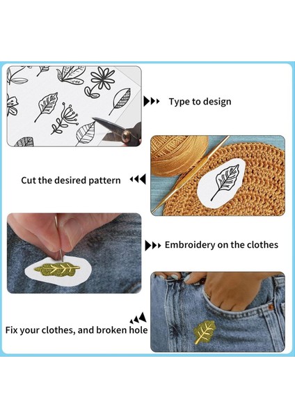 Nakış ve Dikiş Nakış Kağıdı Nakış Çıkarılabilir Nakış Transferi Aktarımı Için Nakış Desenleri 5 Adet (Yurt Dışından) indirimleri