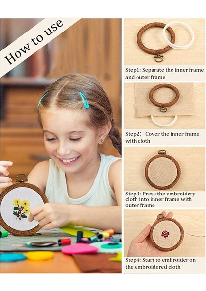 20 Adet Nakış Çemberleri Taklit Edilen Ahşap Nakış Dairesi Yuvarlak Ekran Çerçeve Çemberi Sanat Zanaat Dikiş ve Asılı (Yurt Dışından) fırsatları