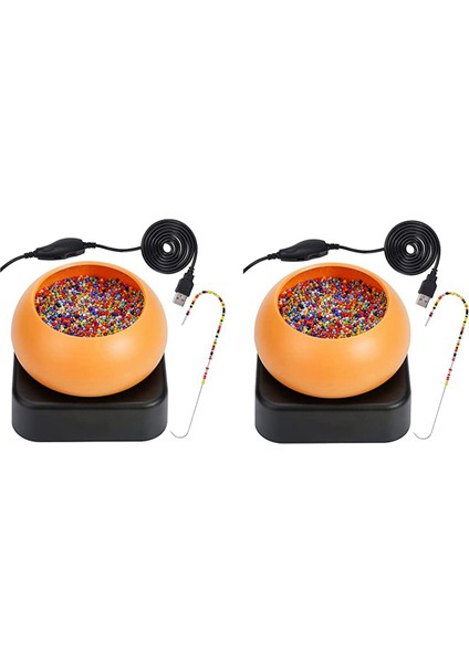 2x Elektrikli Boncuk Spinner Ayarlanabilir Hız Boncuklu Yükleyici Elektrik Tabanı ile Boncuk Yükleyici Kase Dıy Takı Için Iğneler (Yurt Dışından)