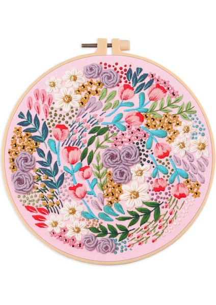 Yeni Başlayanlar ve Nakış Meraklıları Için Nakış Kiti Iplik Iğneli Çiçek Manzarasını Içerir E (Yurt Dışından)