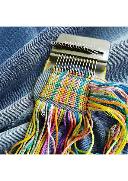 Mini Tezgah Hızda Tip Örgü Aracı Dikning Tezgahı Hızlı Bir Şekilde Mini Tamir Etme Uygun Depo Deom Diy Dokuma Sanatları 14 Hooks (Yurt Dışından) indirimleri