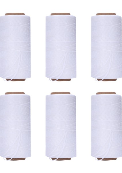6x 260M 150D 1mm Deri Dikiş Mumlu Balmumu Iplik El Iğne Kablo Zanaat Dıy Yeni Renk Beyaz (Yurt Dışından)