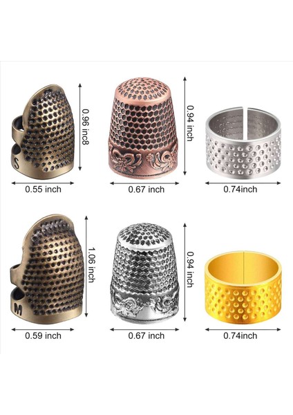 12 Adet Dikiş Yükseği Parmak Koruyucusu Ayarlanabilir Metal Parmak Kalkan Koruyucusu Dikiş Nakış Iğnesi (Yurt Dışından) fiyatları