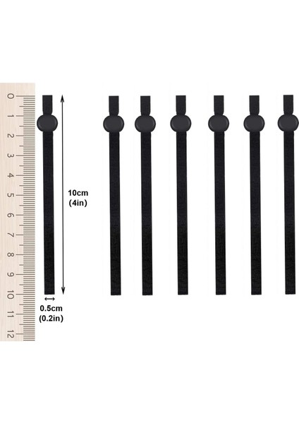 100 Pcs Dikiş Elastik Bant Kablosu Ayarlanabilir Tokalı Esnek Maske Earloop Kiracı Earmuff Halat Diy Yapma B (Yurt Dışından) modelleri