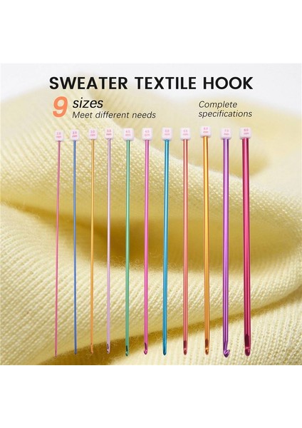 11PCS 27CM Çok Renkli Alüminyum Tunus Afgan Tığ Işi Örgü Iğneler 2-8mm (Yurt Dışından) indirimleri