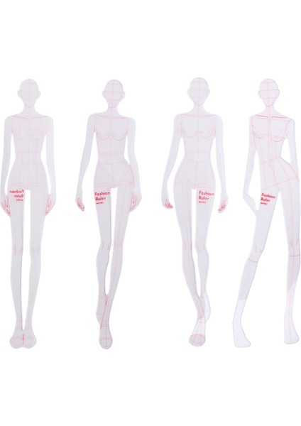 Moda Illüstrasyon Yöneticileri Çizim Şablonları Cetvel Dikiş Insansı Desenler Tasarım Giyim Ölçüm Tip A Tip (Yurt Dışından)