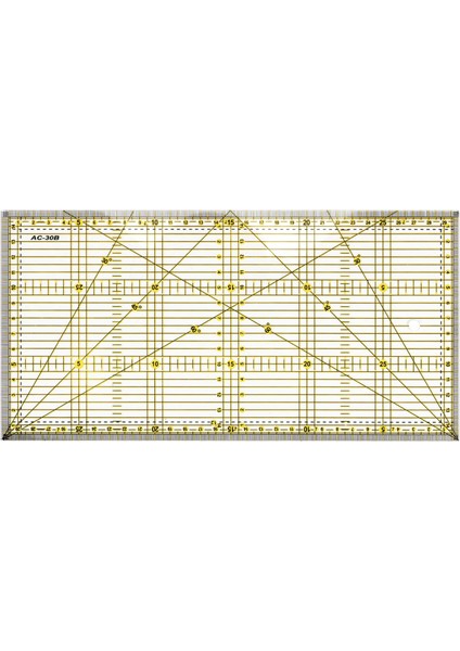 Kesme Cetveli Çok Amaçlı Patchwork Kumaş Yorgan Hükümdarı Dıy Giysi Tasarımı Çizim Kesme Araç Cetveli Dikiş Mat Kitleri 30 x 15CM (Yurt Dışından)