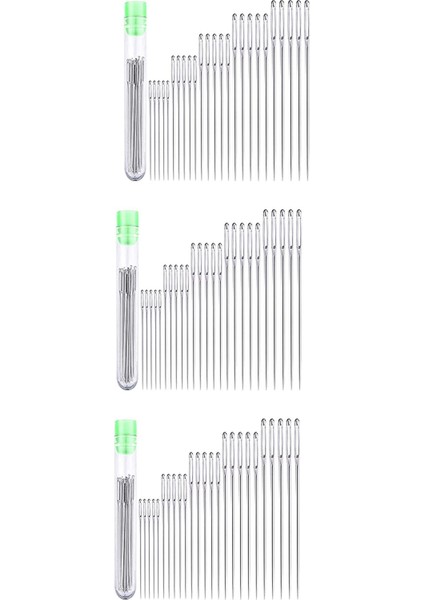 75 Büyük Göz Dikiş Iğneleri - 5 Boyutlar Büyük Göz El Dikiş Iğneleri Dikiş ve Işçilik Için Açık Saklama Tüpünde (Yurt Dışından)