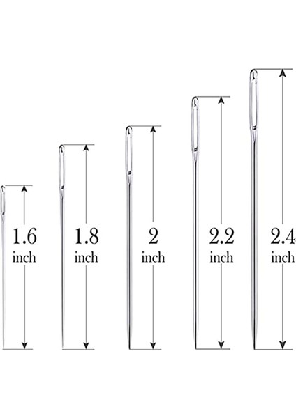 75 Büyük Göz Dikiş Iğneleri - 5 Boyutlar Büyük Göz El Dikiş Iğneleri Dikiş ve Işçilik Için Açık Saklama Tüpünde (Yurt Dışından) modelleri