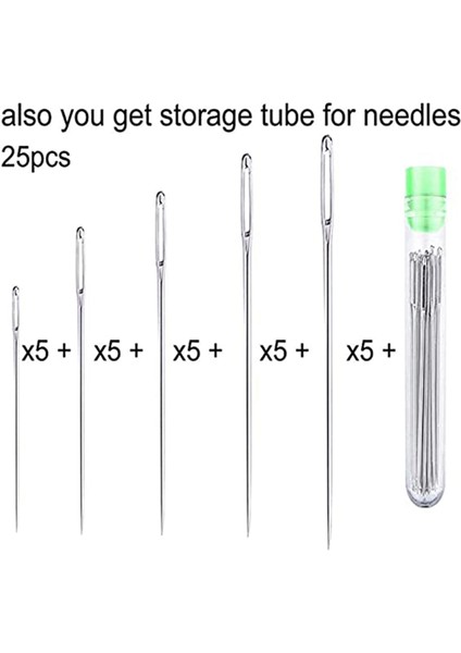 75 Büyük Göz Dikiş Iğneleri - 5 Boyutlar Büyük Göz El Dikiş Iğneleri Dikiş ve Işçilik Için Açık Saklama Tüpünde (Yurt Dışından) fırsatları