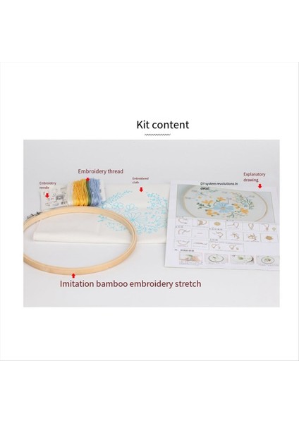 Yeni Başlayanlar ve Nakış Meraklıları Için Nakış Kiti Iplik Iğneli Çiçek Manzarasını Içerir C (Yurt Dışından) modelleri