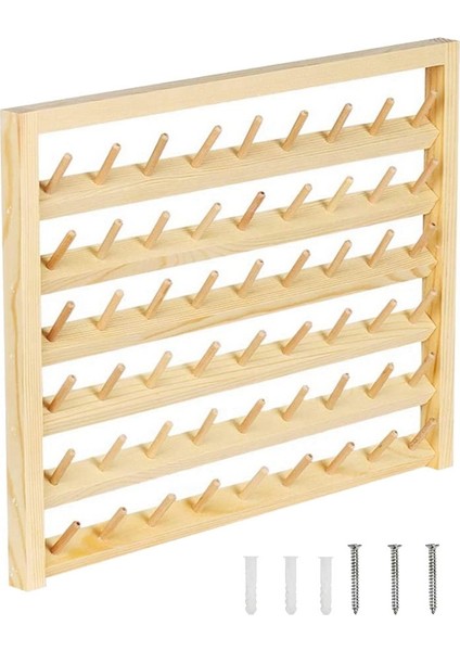 54 Makara Dikiş Iplik Standı Duvar Montajı Dikiş Iplik Standı Kanca ile Stand Ahşap Nakış Organizatörü Dikiş Için (Yurt Dışından)