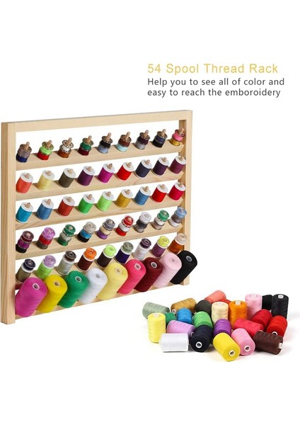 54 Makara Dikiş Iplik Standı Duvar Montajı Dikiş Iplik Standı Kanca ile Stand Ahşap Nakış Organizatörü Dikiş Için (Yurt Dışından) modelleri