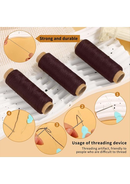 3rolls Dikiş Iplikleri Saç Uzatma Ipliği 110 Yarda Iğne ve Iplik Saç Için Dikiş Saç Peruk Yapımı Dikmek Için Iplik (Yurt Dışından) modelleri