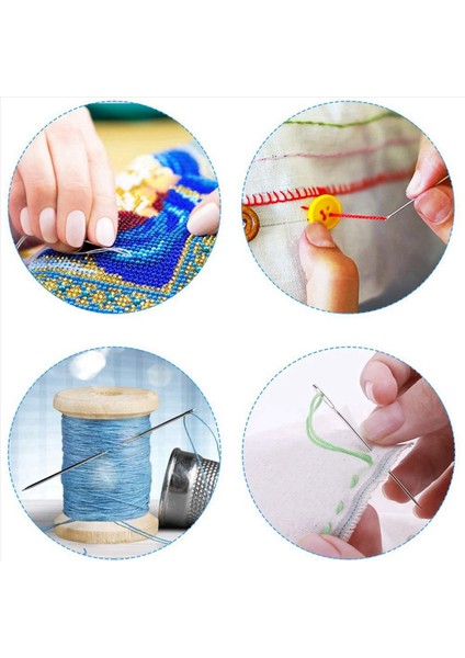 60PCS Büyük Göz Dikiş Keskin Kalın Iğneler 5 Boyutta Paslanmaz Çelik Dikiş Iğneleri Nakış ve El Dikişi Için (Yurt Dışından) indirimleri