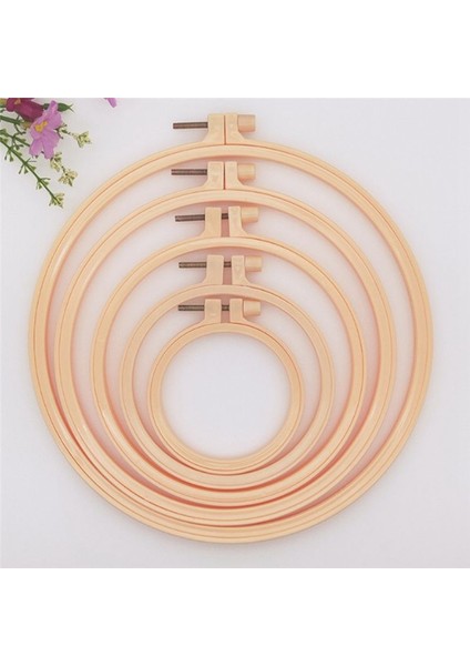 5 Adet 3 Inç Ila 8 Inç Nakış Çemberleri Nakış Zanaat Dikiş ve Süslemeler Için Plastik Yuvarlak Çemberler Seti (Yurt Dışından) fırsatları