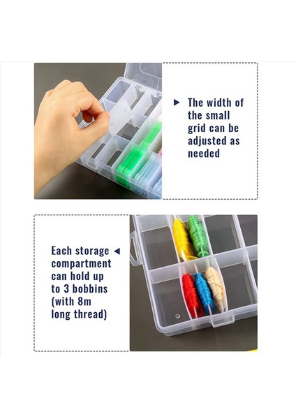 456PCS Nakış Iplik Bobinleri Çapraz Dikiş Organizatör Kutusu ve Diş Ipi Numarası Çıkartma Dahil Çapraz Dikiş Aksesuarları (Yurt Dışından) modelleri