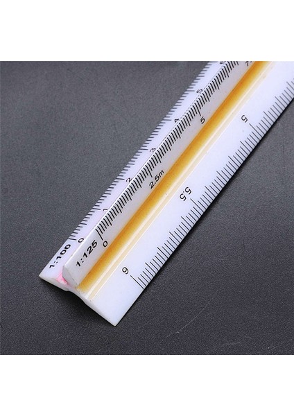 10X 1 20 1 25 1 50 1 75 1 100 1 125 Plastik Üçgen Ölçekli Cetvel (Yurt Dışından)