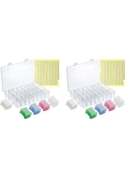 304PCS Cross Dikiş Aksesuarları Nakış Dahil Bobins Çapraz Dikiş Organizatör Kutusu ve Floss Numarası Çıkartma (Yurt Dışından)