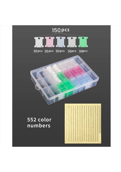 304PCS Cross Dikiş Aksesuarları Nakış Dahil Bobins Çapraz Dikiş Organizatör Kutusu ve Floss Numarası Çıkartma (Yurt Dışından) fiyatları