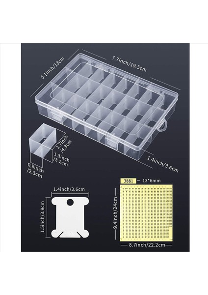 304PCS Cross Dikiş Aksesuarları Nakış Dahil Bobins Çapraz Dikiş Organizatör Kutusu ve Floss Numarası Çıkartma (Yurt Dışından) modelleri