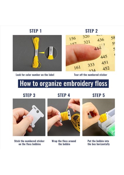 304PCS Cross Dikiş Aksesuarları Nakış Dahil Bobins Çapraz Dikiş Organizatör Kutusu ve Floss Numarası Çıkartma (Yurt Dışından) fırsatları