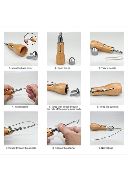 27PCS Dikiş Koni Seti Deri Dikiş Konisi Seti El Dikiş Aletleri Tuval Onarım Seti Kumaş Dıy Craft (Yurt Dışından) modelleri